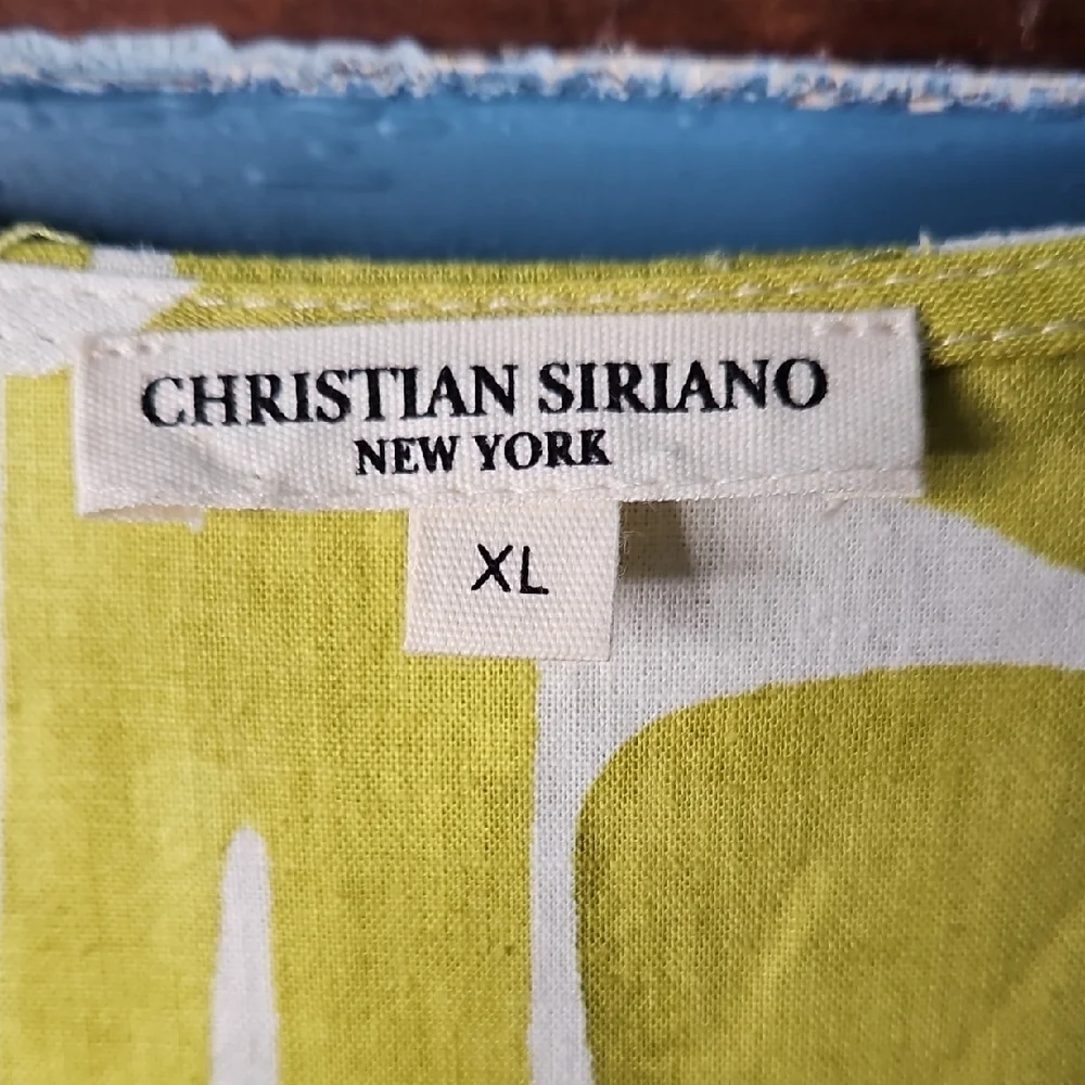 Christian Siriano Women's Green Patterned Blouse XL - Picture 4 of 9